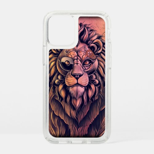 Steampunk Color Gradient Rustic Lion Speck iPhone 12 Mini Case