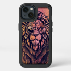 Steampunk Color Gradient Rustic Lion Speck iPhone 13 Case