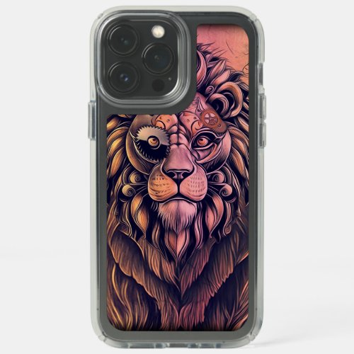 Steampunk Color Gradient Rustic Lion Speck iPhone 13 Pro Max Case