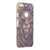 Steampunk Color Gradient Rustic Lion Uncommon Google Pixel Case (Back/Right)
