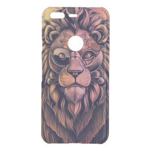Steampunk Color Gradient Rustic Lion Uncommon Google Pixel Case