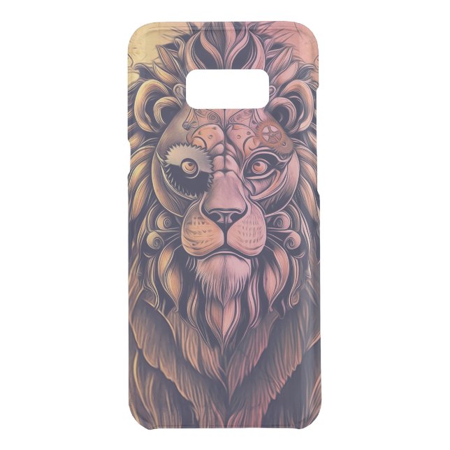 Steampunk Color Gradient Rustic Lion Uncommon Samsung Galaxy Case (Back)