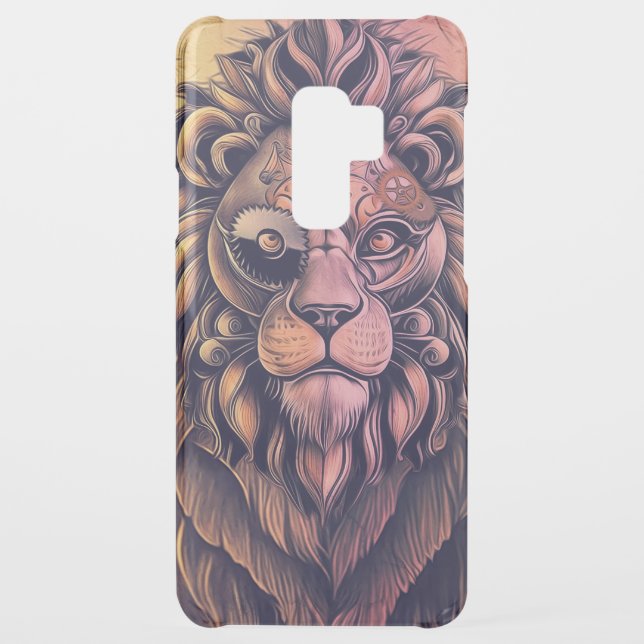 Steampunk Color Gradient Rustic Lion Uncommon Samsung Galaxy Case (Back)