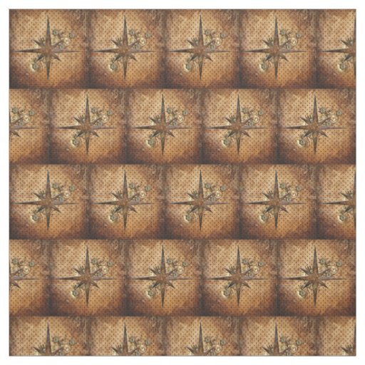 Steampunk Compass Star Fabric