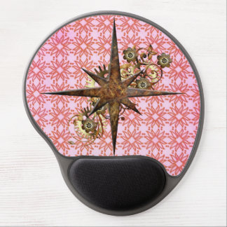 Steampunk Compass Star Gel Mousepad