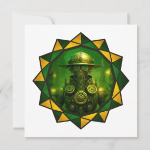 Steampunk Construction Worker Invitation
