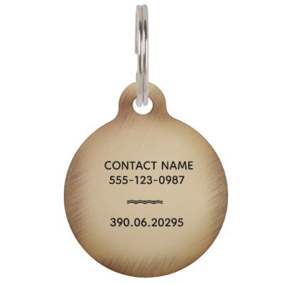 Steampunk Contact Info  Pet ID Tag