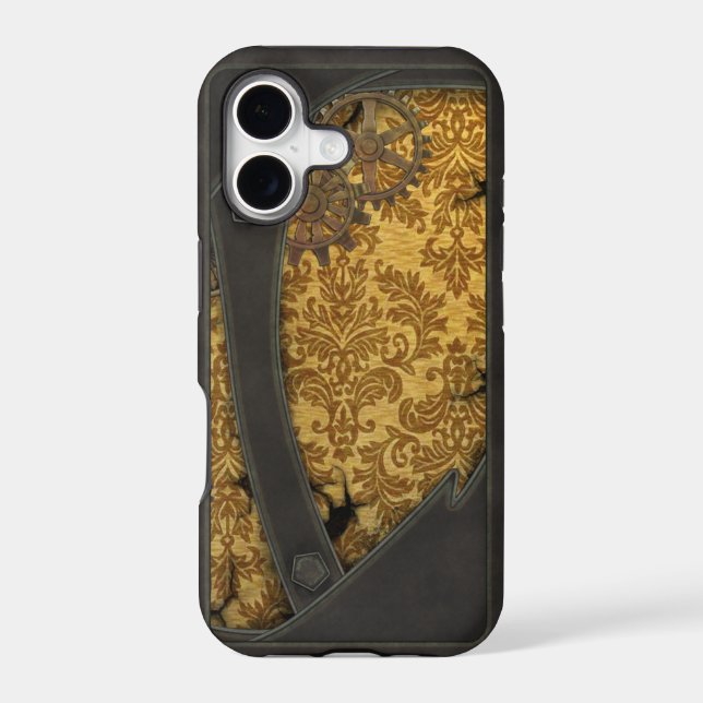 Steampunk Copper and Gold Iphone Case (Back)