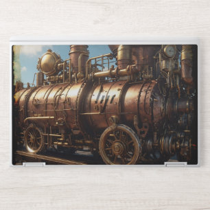 Steampunk Copper Steam Train HP Laptop Skin