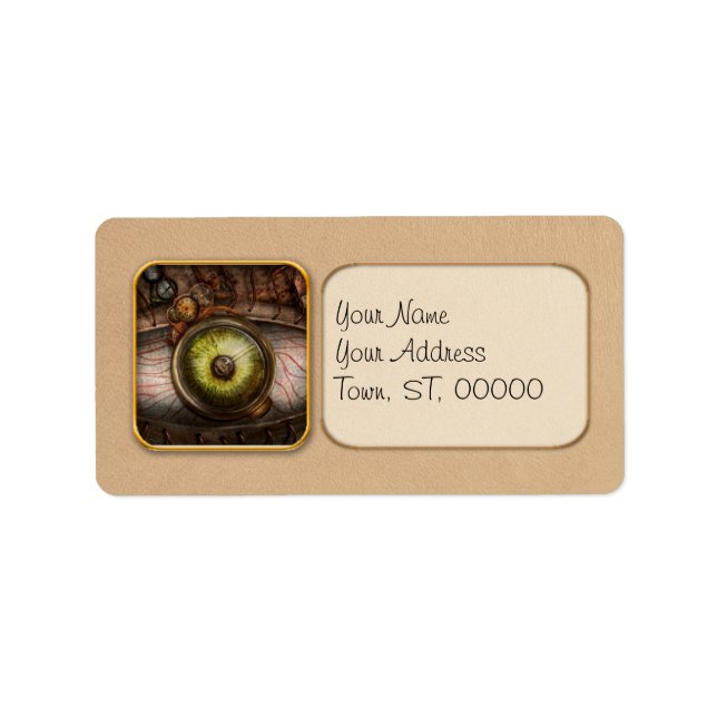 Steampunk - Creepy - Eye on technology Label (Front)
