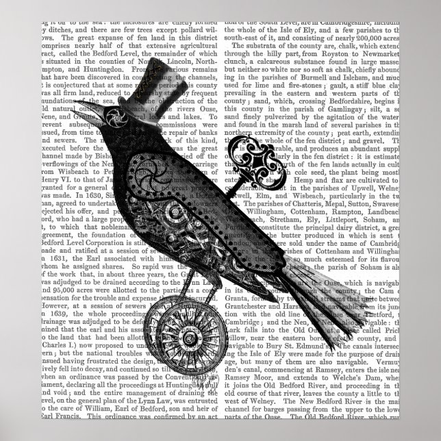 Steampunk Crow Poster (Front)