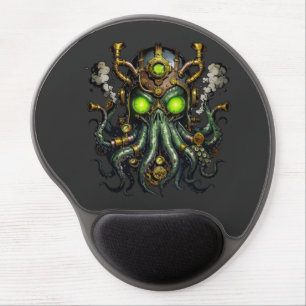 Steampunk Cthulhu monster Gel Mouse Pad