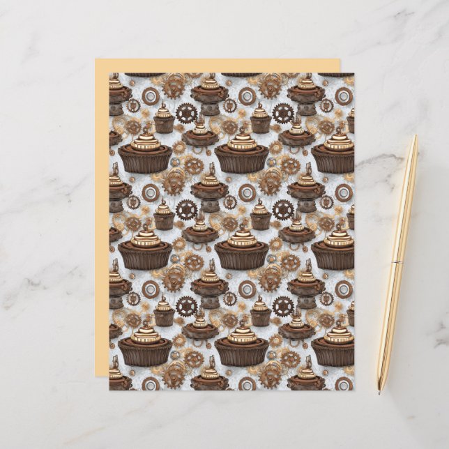 Steampunk cup cakes and Gears (Front/Back In Situ)