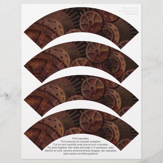 Steampunk Cupcake Wrappers on (Front)