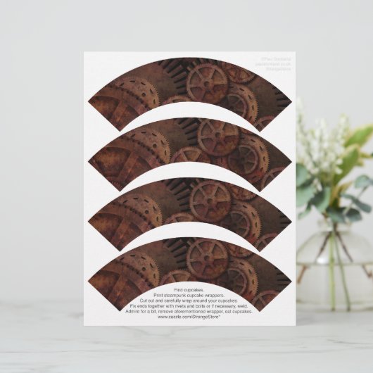 Steampunk Cupcake Wrappers on (Standing Front)