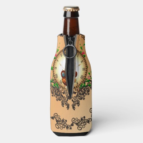 Steampunk  cute owl bottle cooler