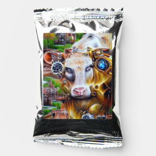 Steampunk Cyber Cow Coffee Drink Mix