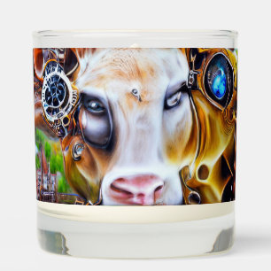 Steampunk Cyber Cow Scented Candle