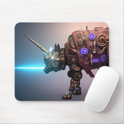 Steampunk Cyborg Creature Mouse Pad
