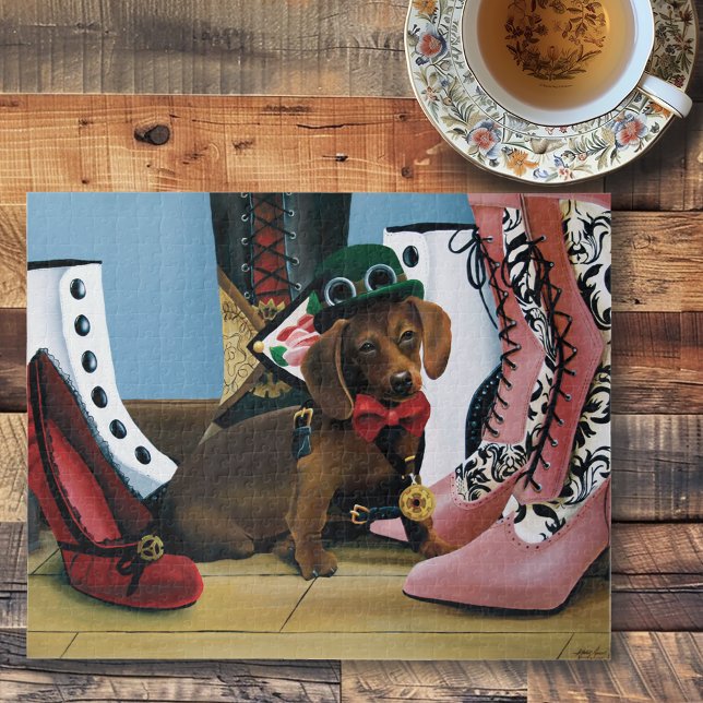 Steampunk Dachshund Shoes Botts Victorian  Jigsaw Puzzle (Creator Uploaded)