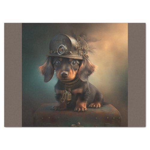 Steampunk Dachshund Tissue Paper