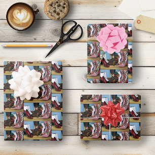 Steampunk Dachshund Wiener Dog Victorian Boots Wrapping Paper Sheets