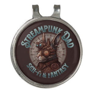 Steampunk Dad Rabbit Golf Hat Clip