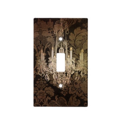 steampunk damask paris vintage chandelier light switch cover