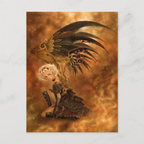 Steampunk Dark Angel Postcard