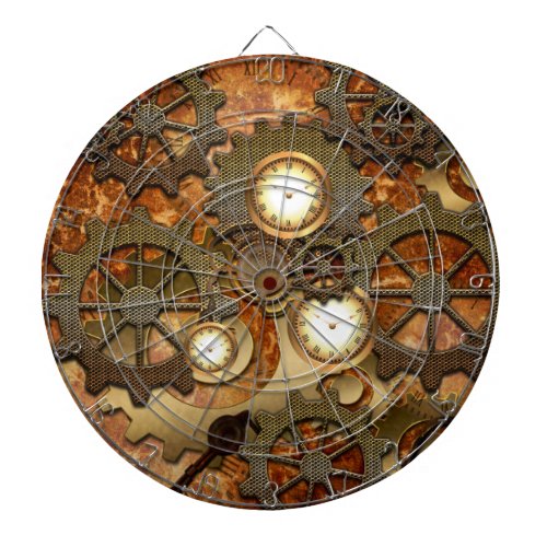 Steampunk Dartboard With Darts