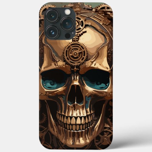 Steampunk Decorative Skull iPhone 13 Pro Max Case