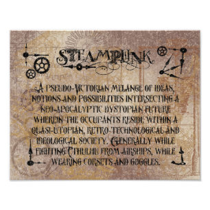 Steampunk Definition Photo Print