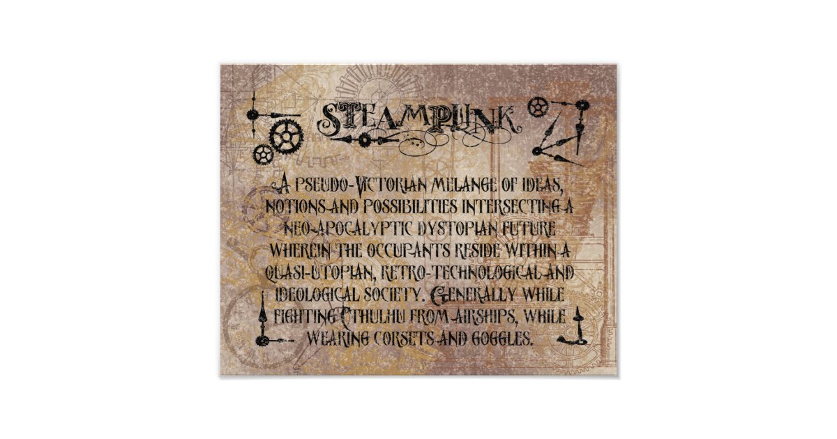 Steampunk Definition Photo Print | Zazzle