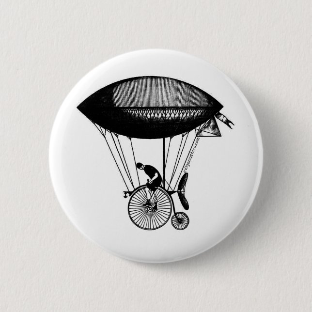 Steampunk derigicyclist pinback button (Front)