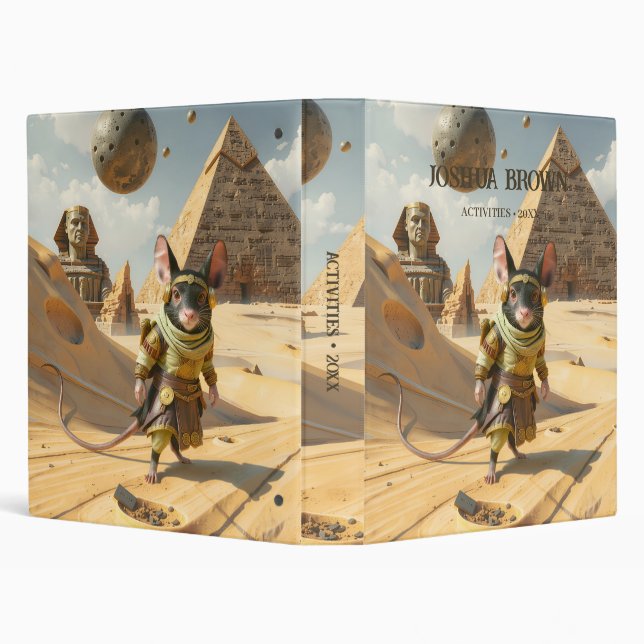 Steampunk Desert Explorer Mouse  3 Ring Binder (Background)