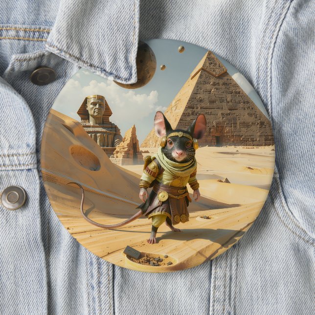 Steampunk Desert Explorer Mouse  Button (In Situ)