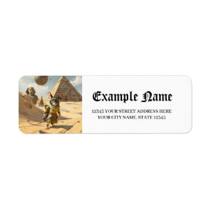 Steampunk Desert Explorer Mouse Label