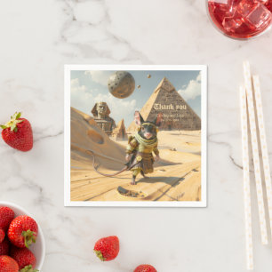 Steampunk Desert Explorer Mouse Napkins
