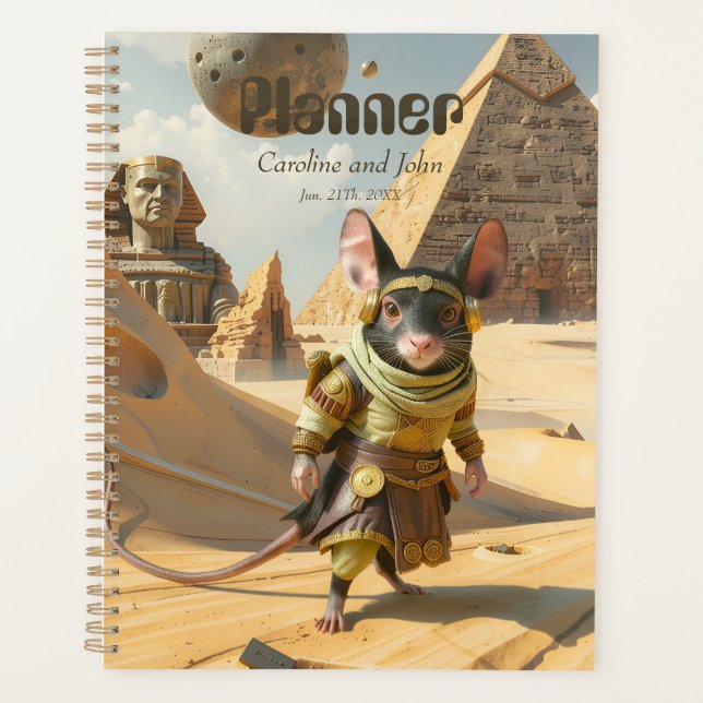 Steampunk Desert Explorer Mouse  Planner (Front)