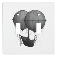 Steampunk Design Black and White Flying Machine