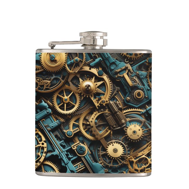 Steampunk Design Flask (Front)