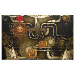 Steampunk design with clocks and gears fabric
