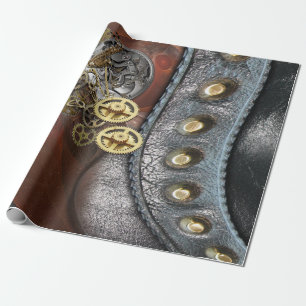 Steampunk design wrapping paper