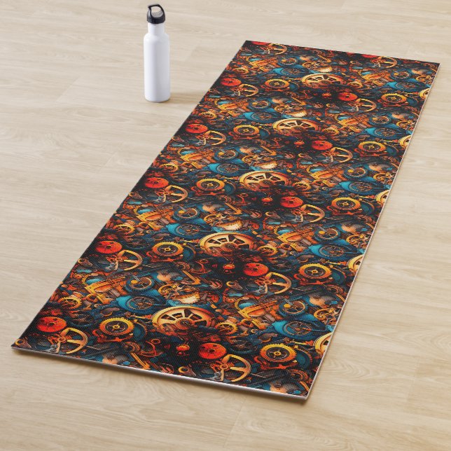 Steampunk Design Yoga Mat (In Situ)