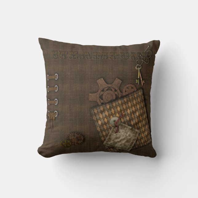 Steampunk Designs Throw Pillow (Front)
