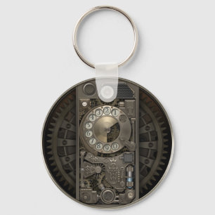 Steampunk Device - Rotary Dial Phone. Keychain