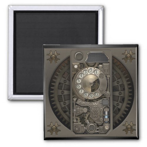 Steampunk Device _ Rotary Dial Phone Magnet