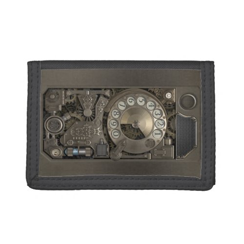 Steampunk Device _ Rotary Dial Phone Tri_fold Wallet
