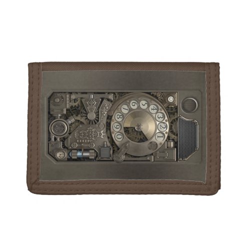 Steampunk Device _ Rotary Dial Phone Trifold Wallet