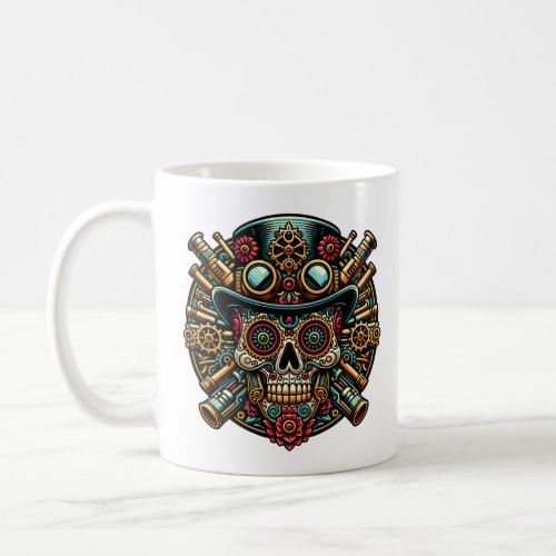 Steampunk Dia de los Muertos Coffee Mug